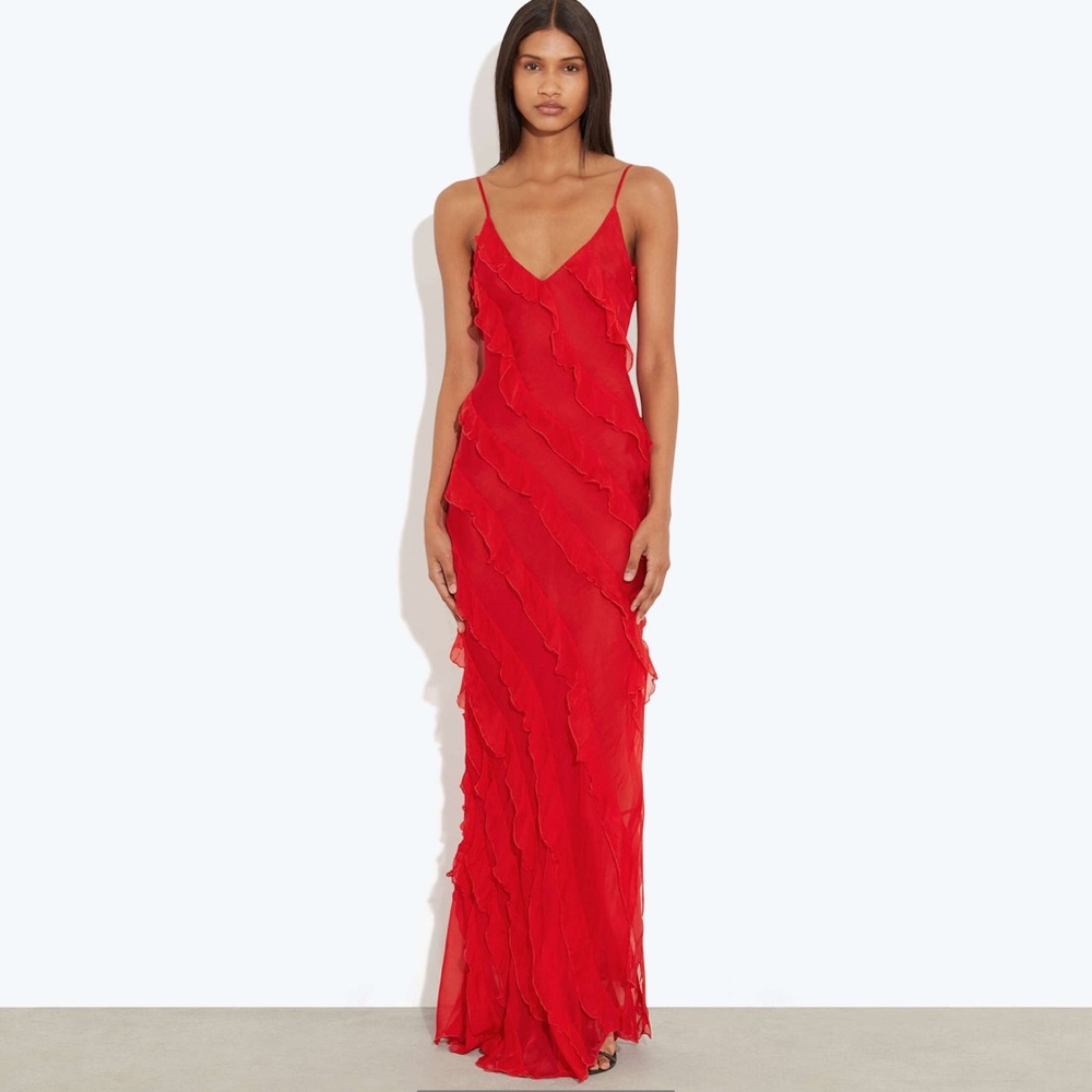 Rat & Boa Vibrant Red Maxi Dress